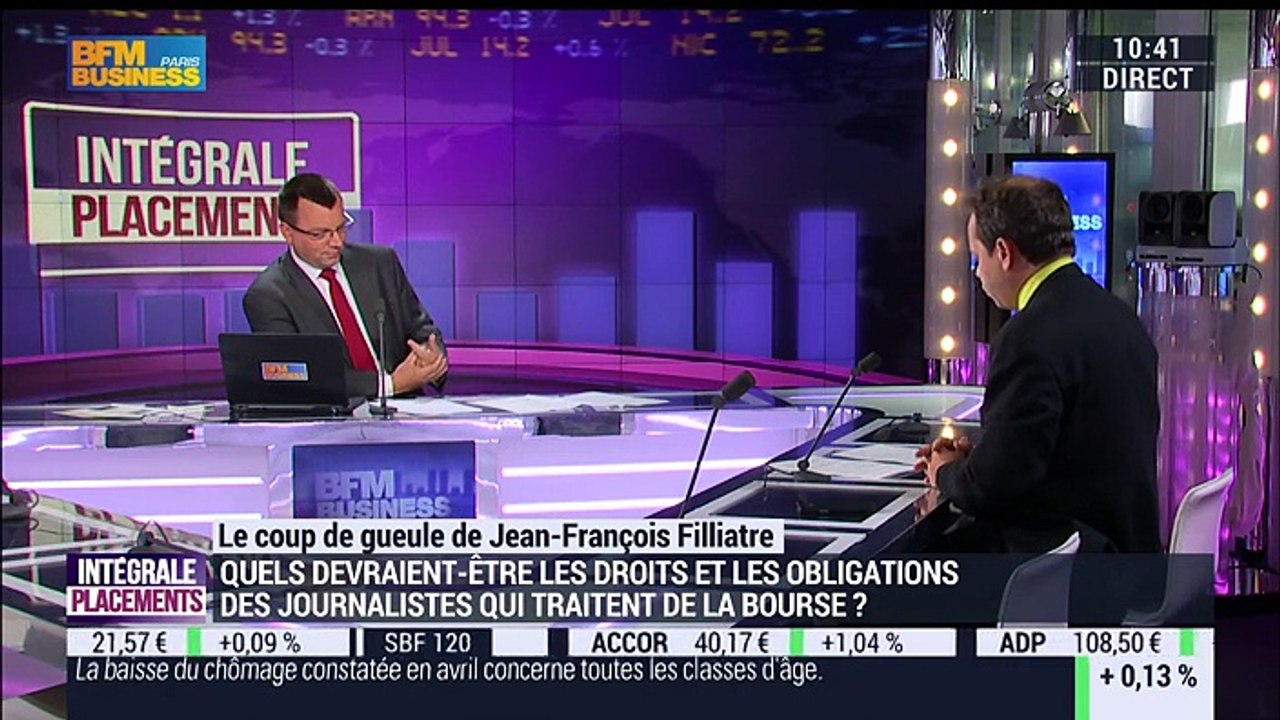 Le coup de gueule de Filliatre: Focus sur les droits et les obligations des journalistes financiers - 26/05 Filiatre