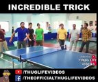 Shahid afridi incredible trick in table tennis: