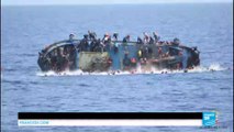 Mediterranean shipwreck: Italian navy releases dramatic footage of capsizing boat