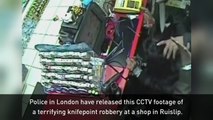 Man holds shopkeeper at knifepoint in terrifying robbery