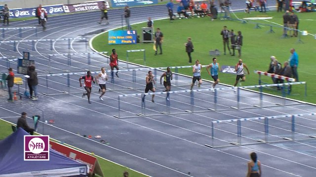 Finale 110 m haies (Victoire de Mohamed Koussi en 13''69)