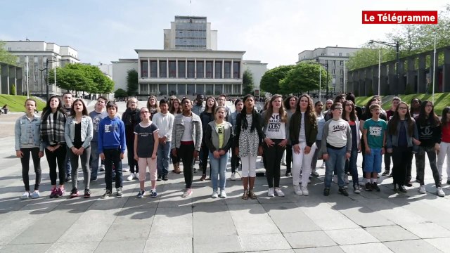 Brest. 60 collégiens tournent un clip
