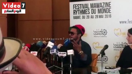 بالفيديو.. شاجى فى موازين: وافقت على أغنية smile قبل معرفة شهرة تامر حسنى