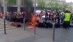 Amiens: pneus brûlés à la gare contre la Loi Travail