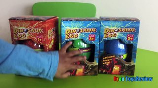 DINOSAUR EGGS SURPRISE TOYS The Good Dinosaur Kids Video Ryan ToysReview