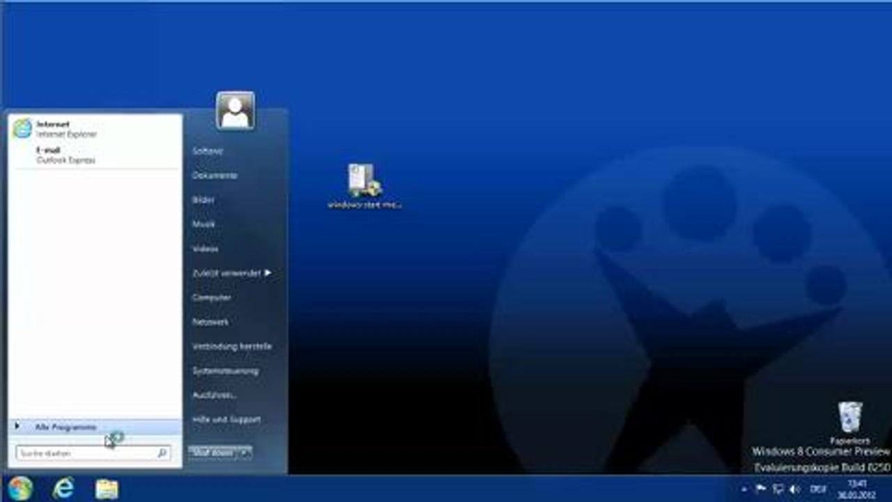 Bringt das Startmenü von Windows 7 nach XP und Windows 8