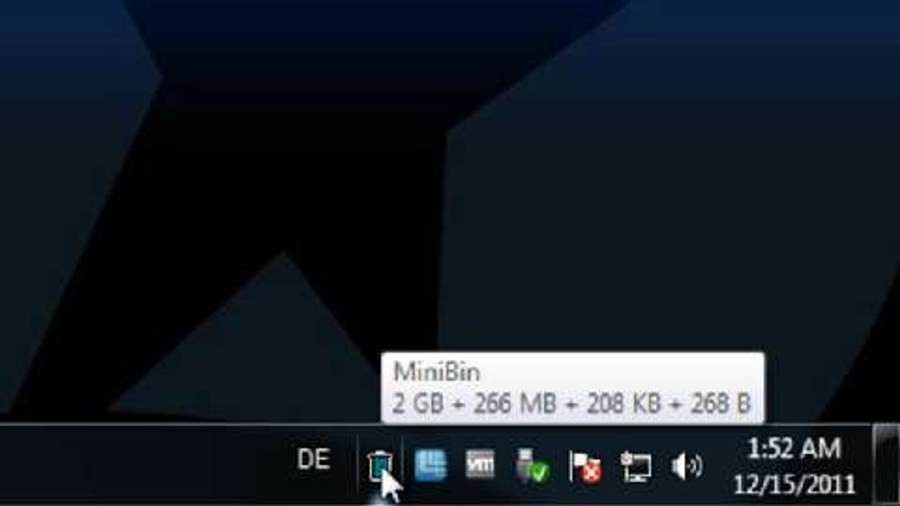 Minibin: Ein Papierkorb für die Taskleiste