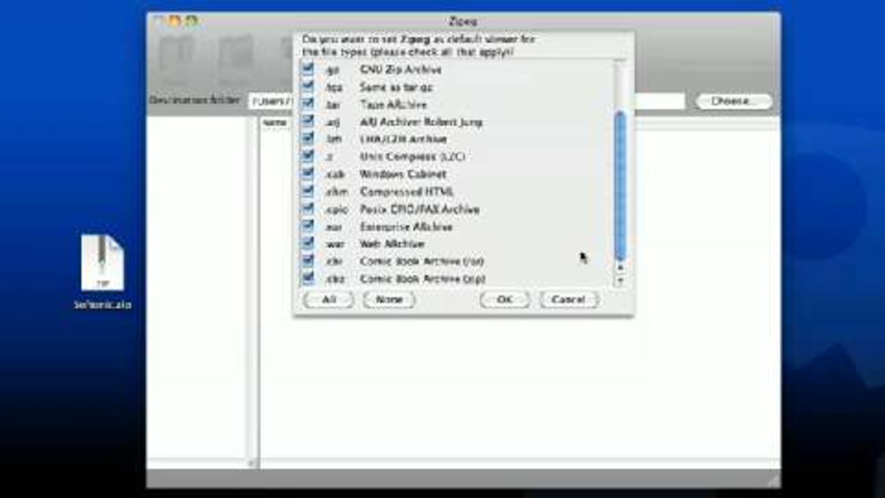 Zipeg, Mac-Packprogramm für viele Formate