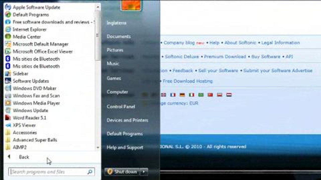 Internet Explorer 9 - Webseite im Startmenü