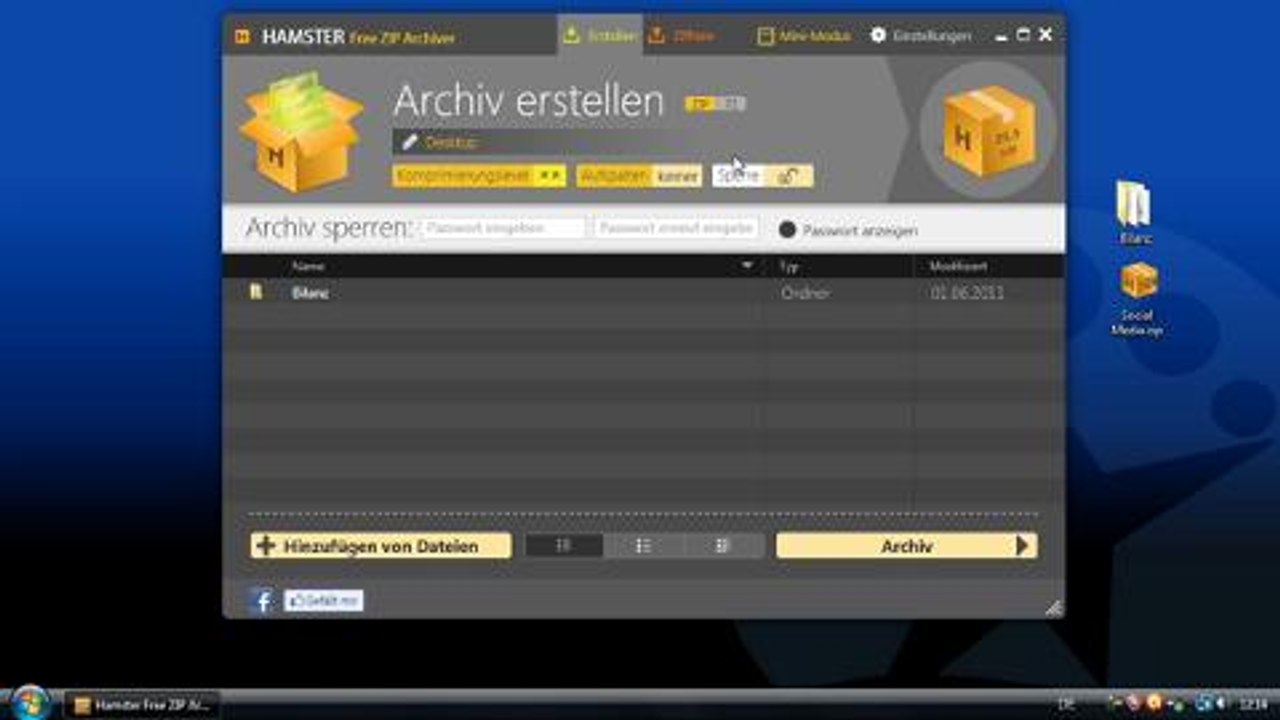 Hamster Free Zip Archiver - Video-Tutorial