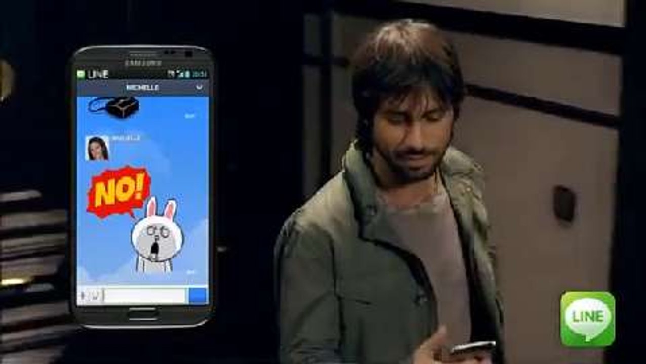 Segundo anuncio de TV de LINE con Michelle Jenner y Hugo Silva