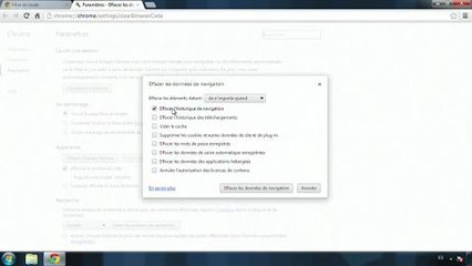 Google Chrome : supprimer l'historique de navigation