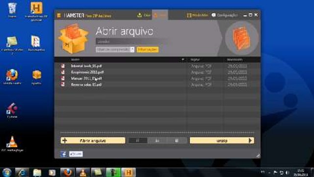 Como descompactar arquivos no Hamster Free Zip Archiver
