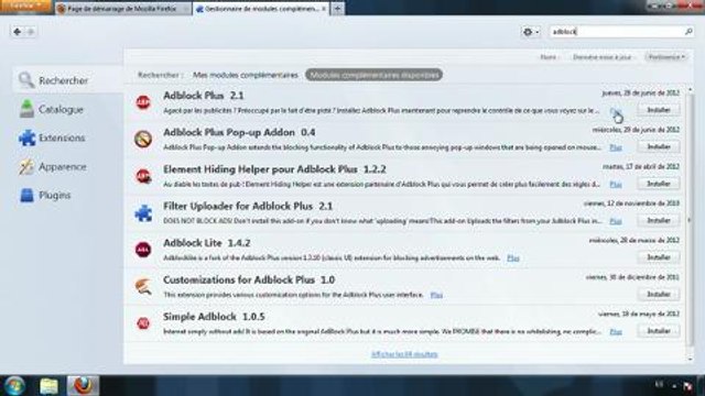Mozilla Firefox : installer une extension