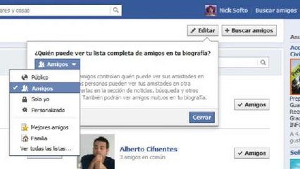 Cómo esconder amigos en Facebook