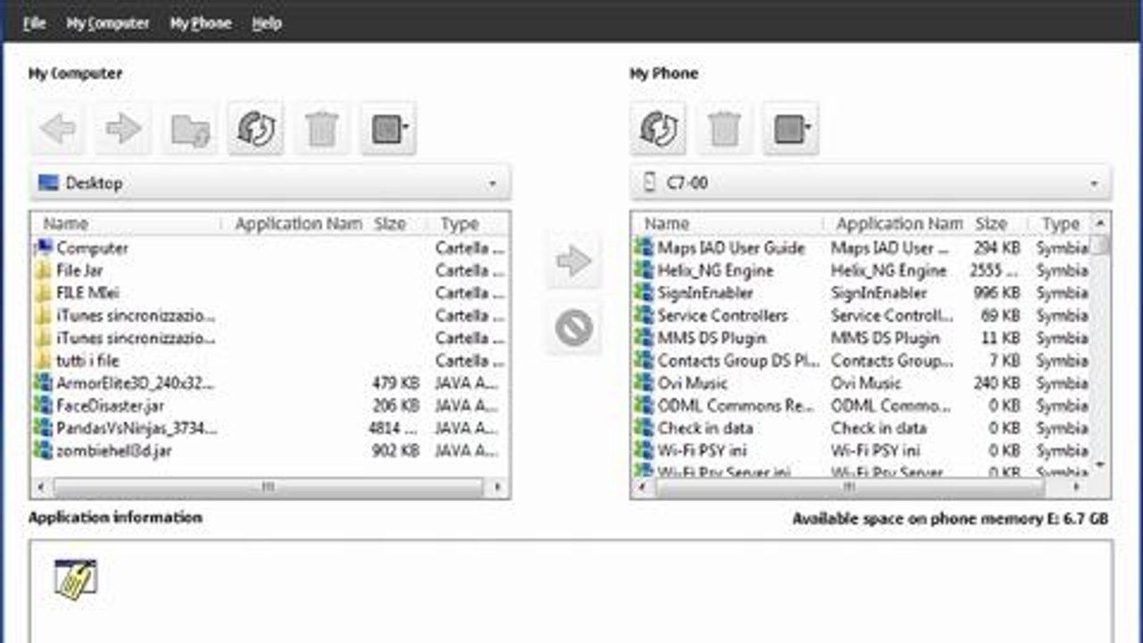 Nokia PC Suite - Come installare un'applicazione sul Nokia
