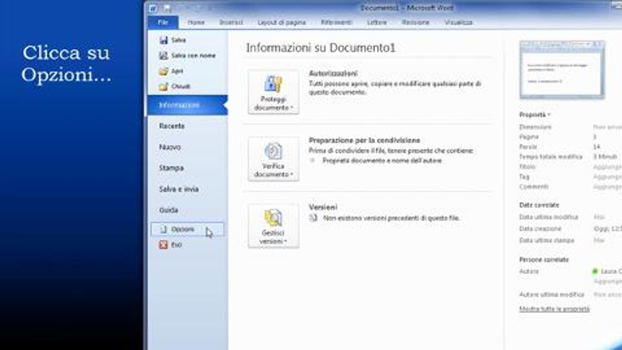 Microsoft Word - Impostare il salvataggio automatico