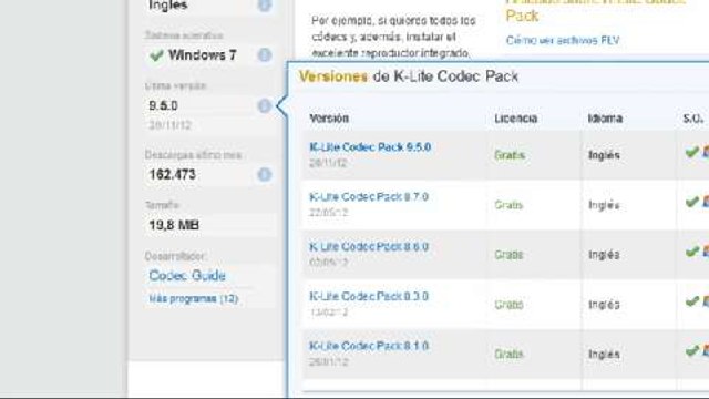 Cómo actualizar K Lite Codec Pack
