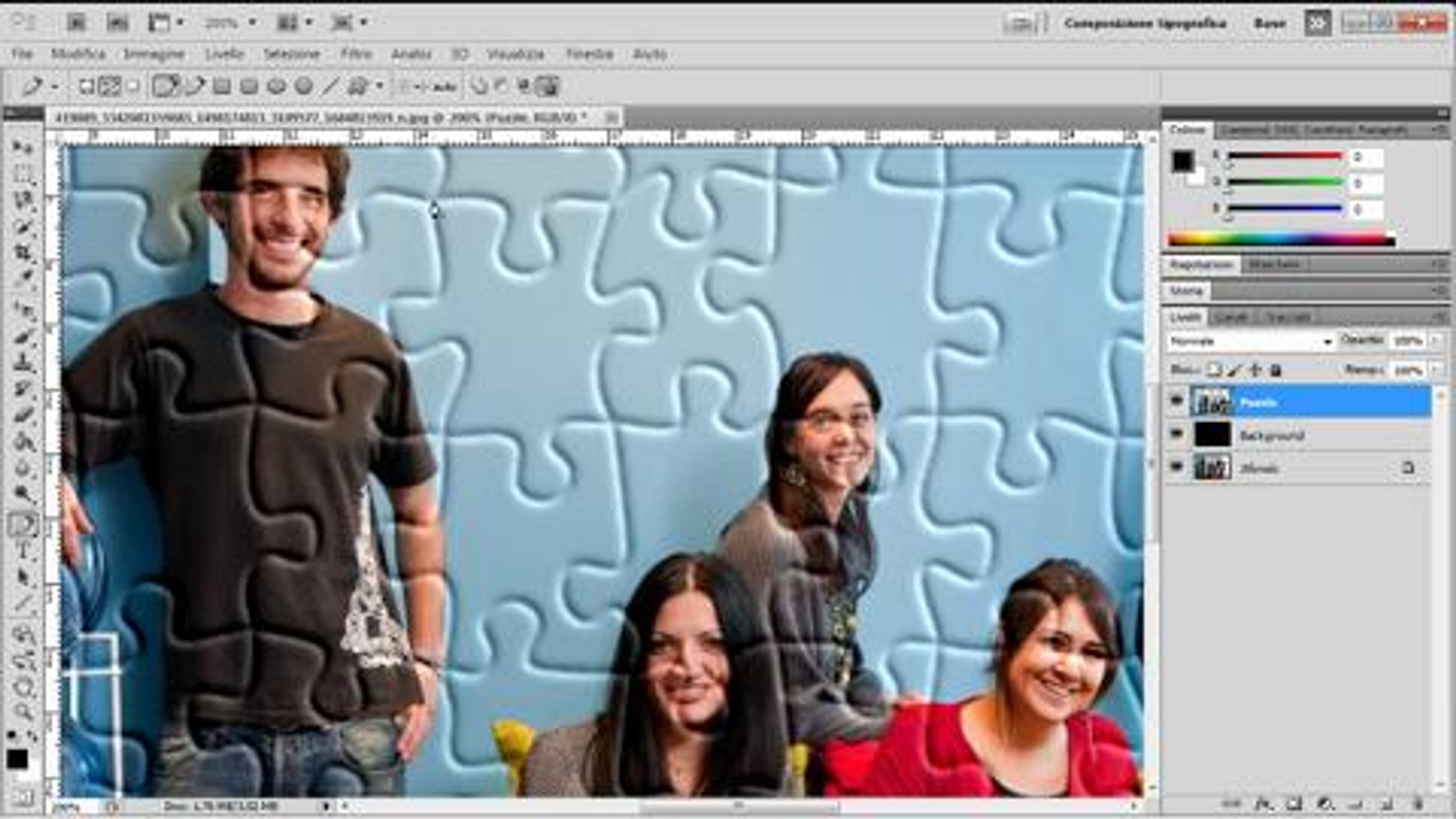 Come applicare un effetto puzzle alle foto - Video Dailymotion