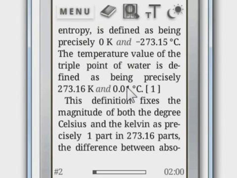 Albite READER 2.2 en acción