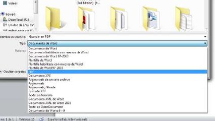 Cómo guardar un documento Word en formato PDF