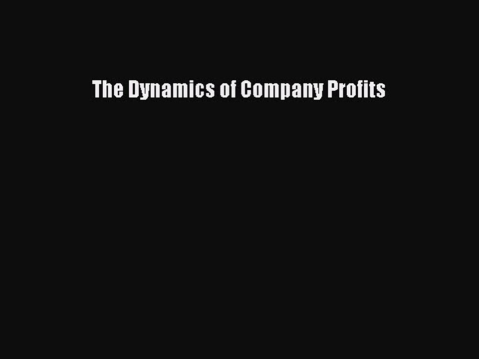 Download The Dynamics of Company Profits PDF Online