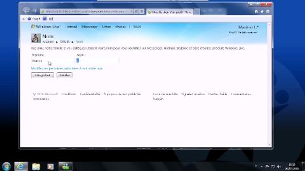 Comment changer son pseudo sur Messenger 2011
