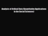One of the best Analysis of Ordinal Data (Quantitative Applications in the Social Sciences)
