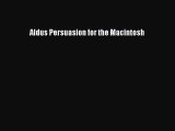 Download Aldus Persuasion for the Macintosh  EBook