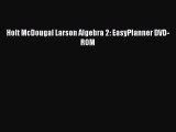 Read Holt McDougal Larson Algebra 2: EasyPlanner DVD-ROM PDF Free