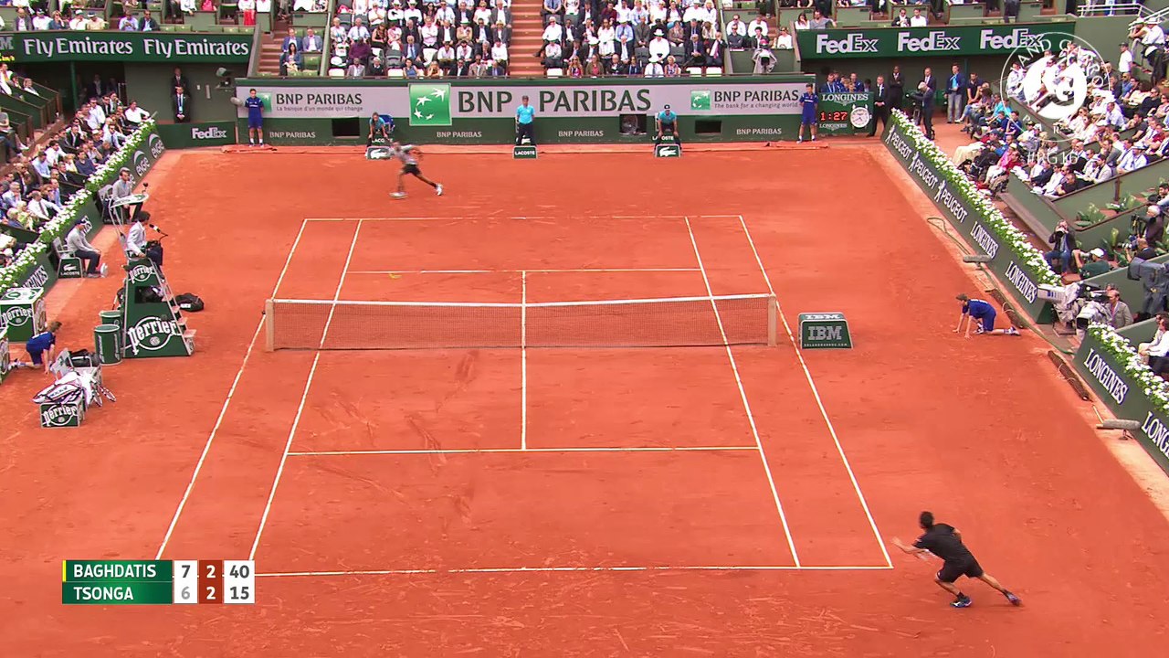 #RG16  1er jour : la remontée de Tsonga face à Baghdatis