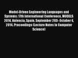 [PDF] Model-Driven Engineering Languages and Systems: 17th International Conference MODELS