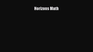 Read Horizons Math Ebook Free
