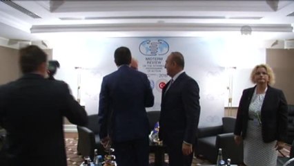 Mevlüt Çavuşoğlu-Ömer Çelik-Frans Timmermans Üçlü Görüşmesi