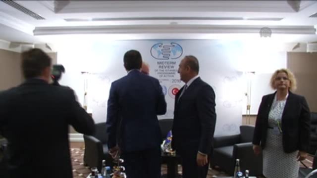 Mevlüt Çavuşoğlu-Ömer Çelik-Frans Timmermans Üçlü Görüşmesi