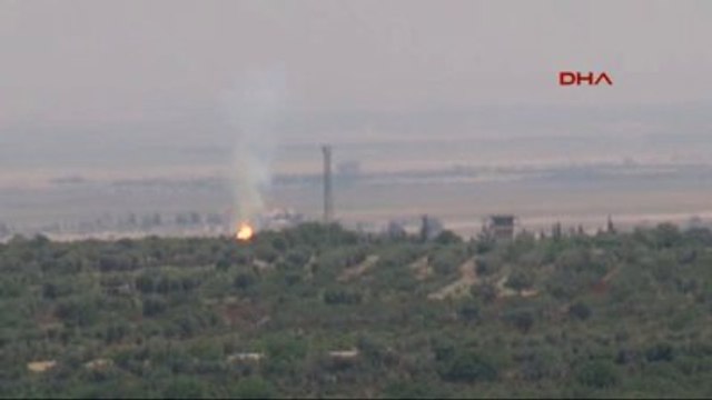 Kilis - Sınırda Muhaliflerle Çatışan Işid Hedefleri Obüslerle Vuruluyor