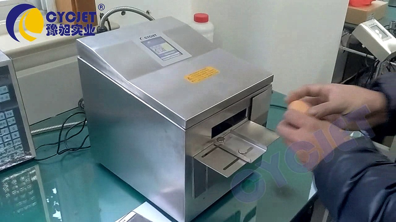 CYCJET ALT390 Egg QR Code Printing/Manual Egg Printing/Portable inkjet printer/how to manual printing egg/Mobile printer