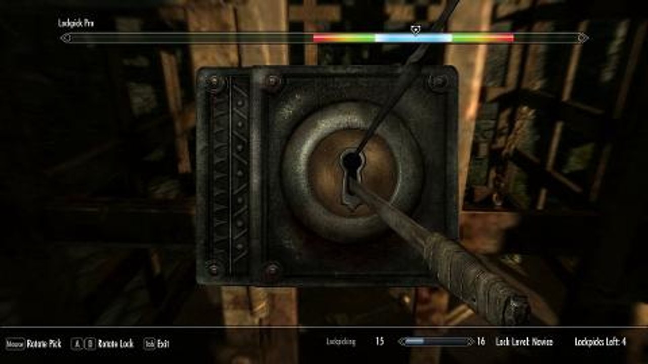 Schlösser und Truhen in Skyrim knacken