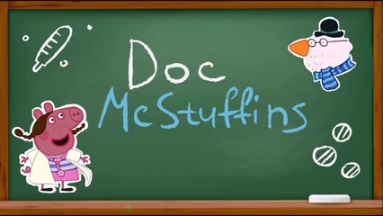 Peppa Likes Doc McStuffins Peppa Pig español SE DISFRAZA Doctora Juguetes Videos For Kids