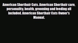 Download American Shorthair Cats. American Shorthair care personality health grooming and feeding