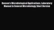 [PDF] Benson's Microbiological Applications Laboratory Manual in General Microbiology Short