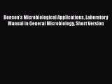 [PDF] Benson's Microbiological Applications Laboratory Manual in General Microbiology Short