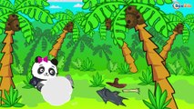 Cartoon for kids. Funny Animals - Pig, Cat, Lemur. Panda makes a scarecrow. Season 2. Episode 13
