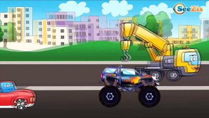 Araba cizgi filmleri. Ambulans, Monster Truck. Akıllı arabalar. Türkçe İzle. Tiki Taki Arabalar