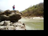 Jump in Ganga (ht : approx. 20 ft)