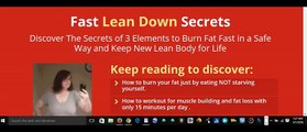 Fast Lean Down Meal Plan|Lose Weight Meal Plan