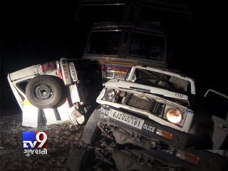 Dahod - Insane Truck Driver Crashes into Police Car, 1 killed - Tv9 Gujarati
