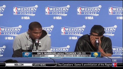 Russell Westbrook se moque de la défense de Stephen Curry