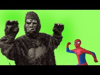 Spiderman vs Gorilla - Banana Prank W_ Frozen Elsa - in Real Life Superhero Movie! (1080p_60fps_H264-128kbit_AAC)