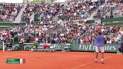 Roland Garros: Paul-Henri Mathieu - Roberto Bautista-Agut (ÖZET)
